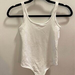 ABERCROMBIE Ribbed White Bodysuit (Size XS)